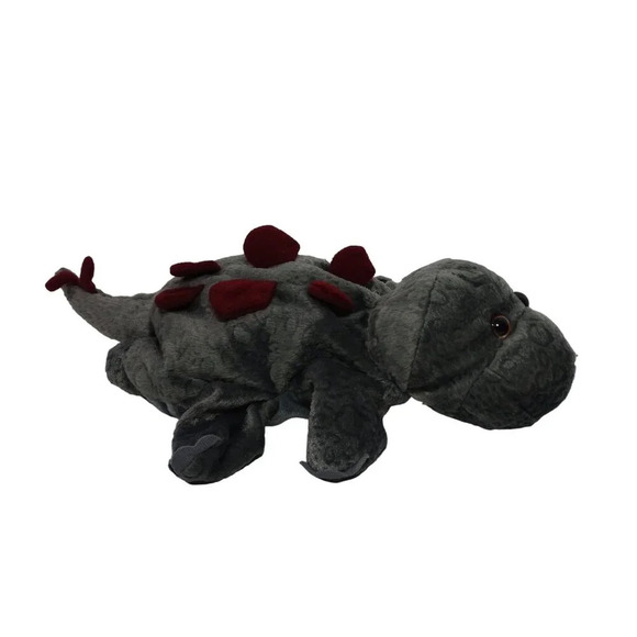 Dream Plush Dinosaur Hand Puppet Gray Plush Stuffed Animal Kids Toy 10 inch - Picture 2 of 7